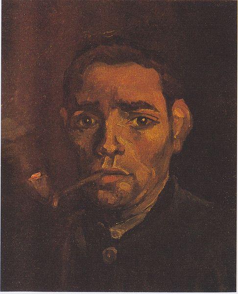 Vincent Van Gogh Head of a young peasant with a Pipe Sweden oil painting art